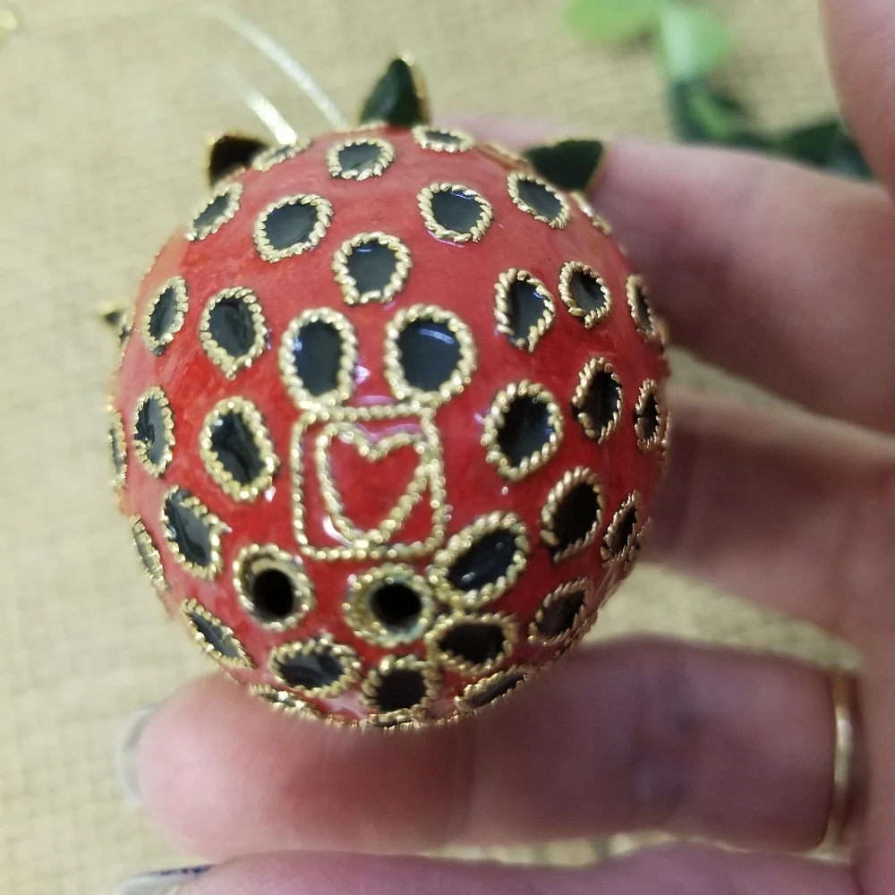 Cloisonne Strawberry - Picture 2 of 9